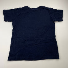 Load image into Gallery viewer, Boys navy, embroidered cotton tee / top, EUC, size 6,  