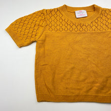 Load image into Gallery viewer, Girls Mango, knitted cotton short sleeve top, GUC, size 4,  