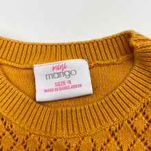 Load image into Gallery viewer, Girls Mango, knitted cotton short sleeve top, GUC, size 4,  