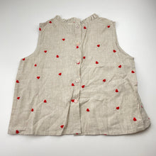 Load image into Gallery viewer, Girls Ola Mi Mi, embroidered linen blend sleeveless top, EUC, size 8,  