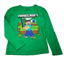 Load image into Gallery viewer, Boys Mojang, Minecraft cotton long sleeve tee / top, EUC, size 9,  