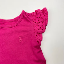Load image into Gallery viewer, Girls Ralph Lauren, pink cotton / modal top, no size, armpit to armpit: 26cm, EUC, size 1-2,  