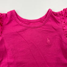 Load image into Gallery viewer, Girls Ralph Lauren, pink cotton / modal top, no size, armpit to armpit: 26cm, EUC, size 1-2,  