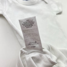 Load image into Gallery viewer, Unisex Petit Bateau, white cotton bodysuit / romper, GUC, size 0000,  