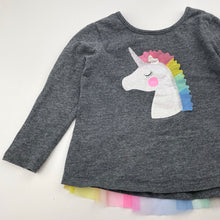 Load image into Gallery viewer, Girls Target, soft feel long sleeve top, unicorn, GUC, size 2,  