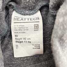 Load image into Gallery viewer, Unisex Uniqlo, HEATTECH lightweight long sleeve top, pilling, FUC, size 0-1,  