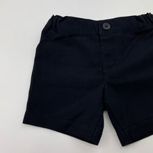 Load image into Gallery viewer, Boys Target, black lightweight formal shorts, elasticated, EUC, size 000,  