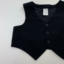 Load image into Gallery viewer, Boys Target, black suit / formal waistcoat / vest, EUC, size 1,  