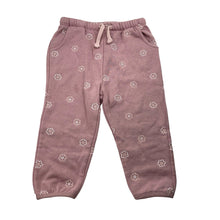Load image into Gallery viewer, Girls Baby Berry, embroidered fleece lined track pants, elasticated, Inside leg: 28cm, FUC, size 2,  