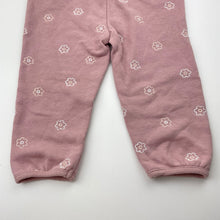 Load image into Gallery viewer, Girls Baby Berry, embroidered fleece lined track pants, elasticated, Inside leg: 28cm, FUC, size 2,  