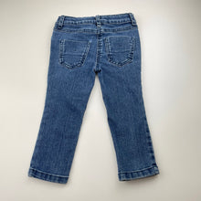 Load image into Gallery viewer, Girls Anko, blue stretch denim jeans, adjustable, Inside leg: 28.5cm, EUC, size 2,  