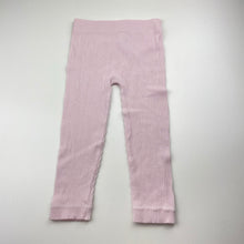 Load image into Gallery viewer, Girls Anko, pink ribbed stretchy leggings, GUC, size 2,  