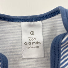 Load image into Gallery viewer, Unisex Target, striped cotton bodysuit / romper, GUC, size 000,  