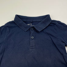 Load image into Gallery viewer, Boys Anko, navy cotton polo top, wash fade, FUC, size 3,  
