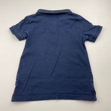 Load image into Gallery viewer, Boys Anko, navy cotton polo top, wash fade, FUC, size 3,  