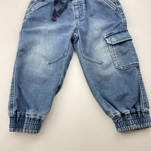 Load image into Gallery viewer, Boys Jack &amp; Milly, soft feel knit denim pants, elasticated, FUC, size 1,  