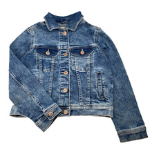 Load image into Gallery viewer, Girls Target, blue stretch denim jacket, FUC, size 8,  
