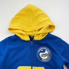 Load image into Gallery viewer, Unisex NRL Supporter, Parramatta Eels fleece lined zip hoodie sweater, GUC, size 0,  
