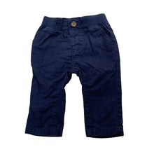 Load image into Gallery viewer, Boys Target, navy cotton pants, elasticated, GUC, size 000,  
