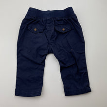 Load image into Gallery viewer, Boys Target, navy cotton pants, elasticated, GUC, size 000,  