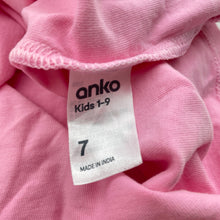 Load image into Gallery viewer, Girls Anko, pink cotton tee / top, flowers, EUC, size 7,  