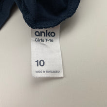 Load image into Gallery viewer, Girls Anko, navy cotton long sleeve top, unicorn, GUC, size 10,  