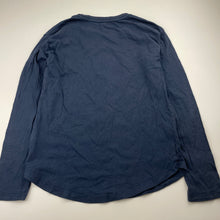 Load image into Gallery viewer, Girls Anko, navy cotton long sleeve top, unicorn, GUC, size 10,  