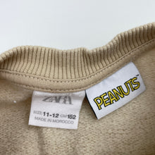 Load image into Gallery viewer, Girls Zara, PEANUTS SNOOPY fleece lined sweater / jumper, EUC, size 11-12,  