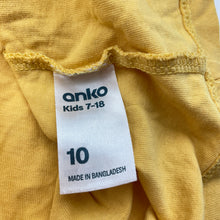 Load image into Gallery viewer, Girls Anko, yellow cotton tee / top, EUC, size 10,  