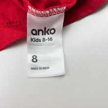 Load image into Gallery viewer, Unisex Anko, red cotton tee / top, EUC, size 8,  