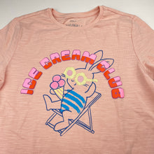 Load image into Gallery viewer, Girls M&amp;S, pink cotton tee / top, ice cream, EUC, size 8,  
