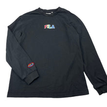 Load image into Gallery viewer, Boys FILA, black long sleeve tee / top, GUC, size 10-11,  