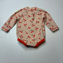 Load image into Gallery viewer, Girls Baby Berry, long sleeve swim one-piece, cherries, GUC, size 0,  