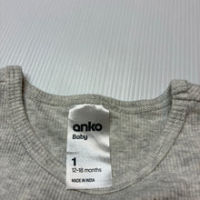 Load image into Gallery viewer, Unisex Anko, ribbed bodysuit / romper, EUC, size 1,  
