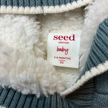 Load image into Gallery viewer, Unisex Seed, fleece lined knitted hooded cardigan / sweater, EUC, size 00,  