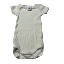 Load image into Gallery viewer, Unisex Petit Bateau, white cotton bodysuit / romper, EUC, size 0000,  