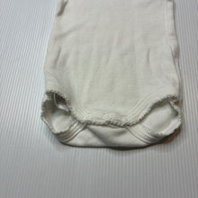 Load image into Gallery viewer, Unisex Petit Bateau, white cotton bodysuit / romper, EUC, size 0000,  