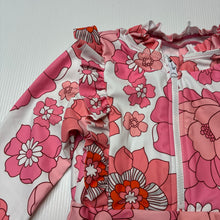 Load image into Gallery viewer, Girls floral, long sleeve swim one-piece, EUC, size 1,  