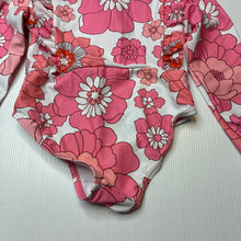 Load image into Gallery viewer, Girls floral, long sleeve swim one-piece, EUC, size 1,  