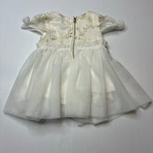 Load image into Gallery viewer, Girls Dymples, cotton lined embroidered tulle dress, GUC, size 000, L: 33cm