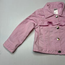 Load image into Gallery viewer, Girls Anko, pink stretch denim jacket, poppers, FUC, size 2,  