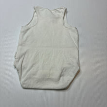 Load image into Gallery viewer, Unisex Bonds, white stretchy singletsuit romper, FUC, size 0000,  