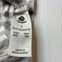 Load image into Gallery viewer, Boys Dymples, striped organic cotton blend tee / top, GUC, size 1,  