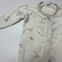 Load image into Gallery viewer, Unisex purebaby, organic cotton zip coverall / romper, FUC, size 0000,  