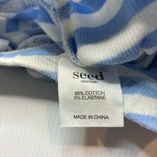 Load image into Gallery viewer, Unisex Seed, striped stretchy leggings / bottoms, GUC, size 000,  