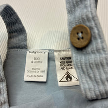 Load image into Gallery viewer, Boys Baby Berry, corduroy cotton overalls, EUC, size 000,  