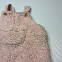 Load image into Gallery viewer, Girls Dymples, cotton lined fleece overalls, GUC, size 000,  