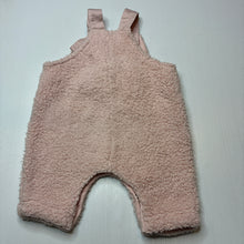 Load image into Gallery viewer, Girls Dymples, cotton lined fleece overalls, GUC, size 000,  
