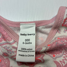 Load image into Gallery viewer, Girls Baby Berry, cotton bodysuit / romper, FUC, size 000,  