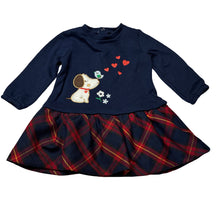Load image into Gallery viewer, Girls Ollie's Place, fleece lined embroidered long sleeve dress, EUC, size 1, L: 41cm